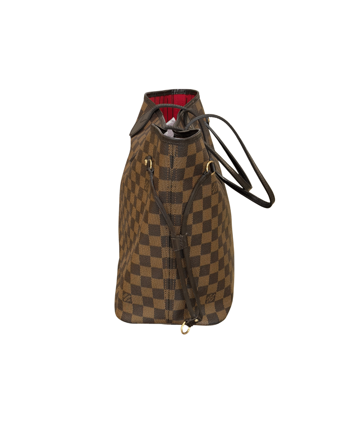 NEVERFULL MM DAMIER EBENE INTERNO ROSSO