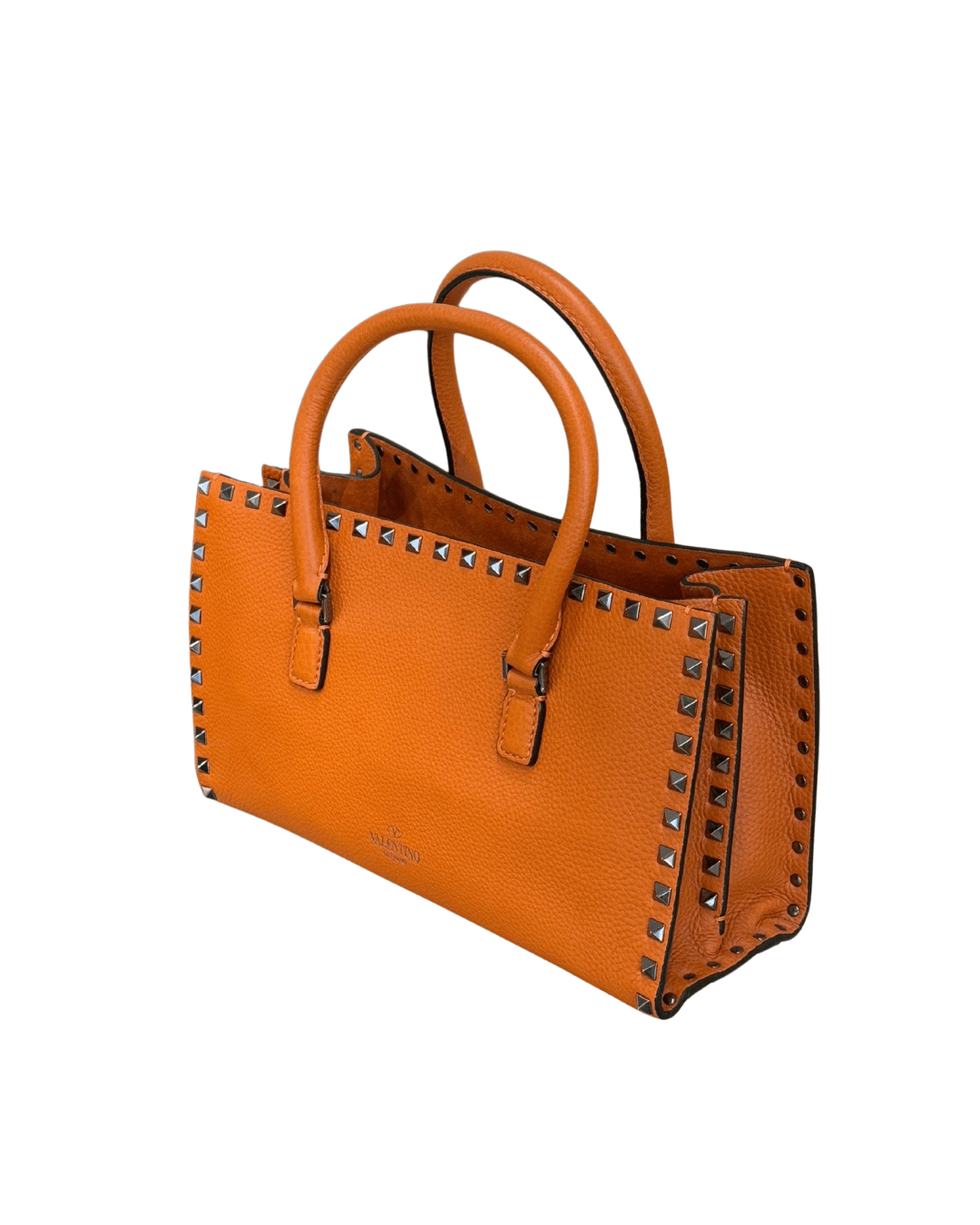 VALENTINO ROCKSTUD IN PELLE ARANCIONE