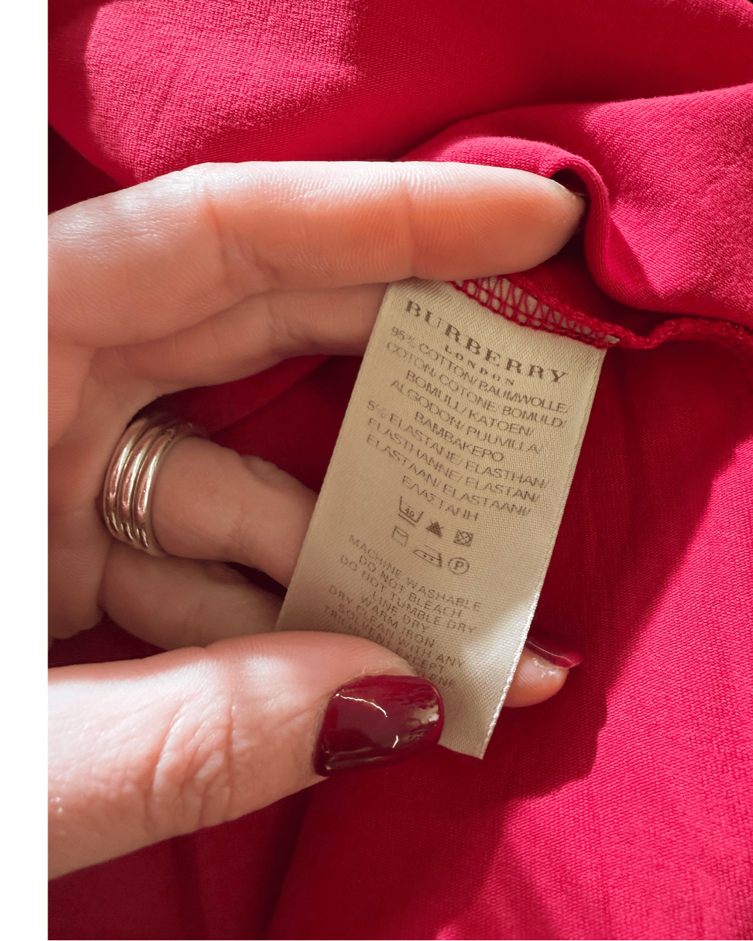 THSIRT BURBERRY ROSSA CON BORDINO CHECK