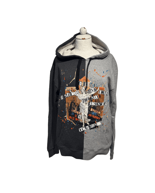 FELPA GRIGIA BICOLORE VALETINO