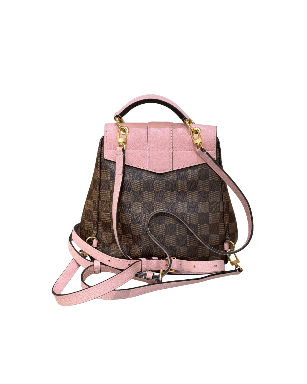 ZAINO CLAPTON DAMIER EBENE RIFINITURE ROSA