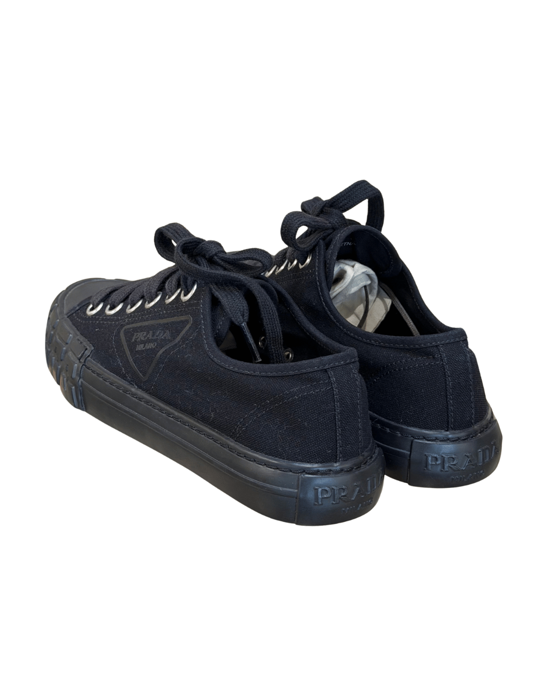 SNEAKERS PRADA NERE CON LOGO TONO SU TONO Nr 37