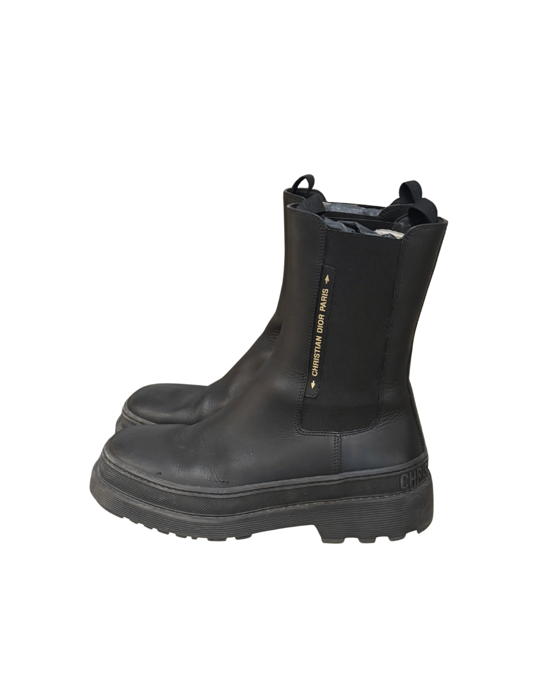 STIVALETTI CHELSEA DIOR EXPLORER PELLE NERA Nr 38