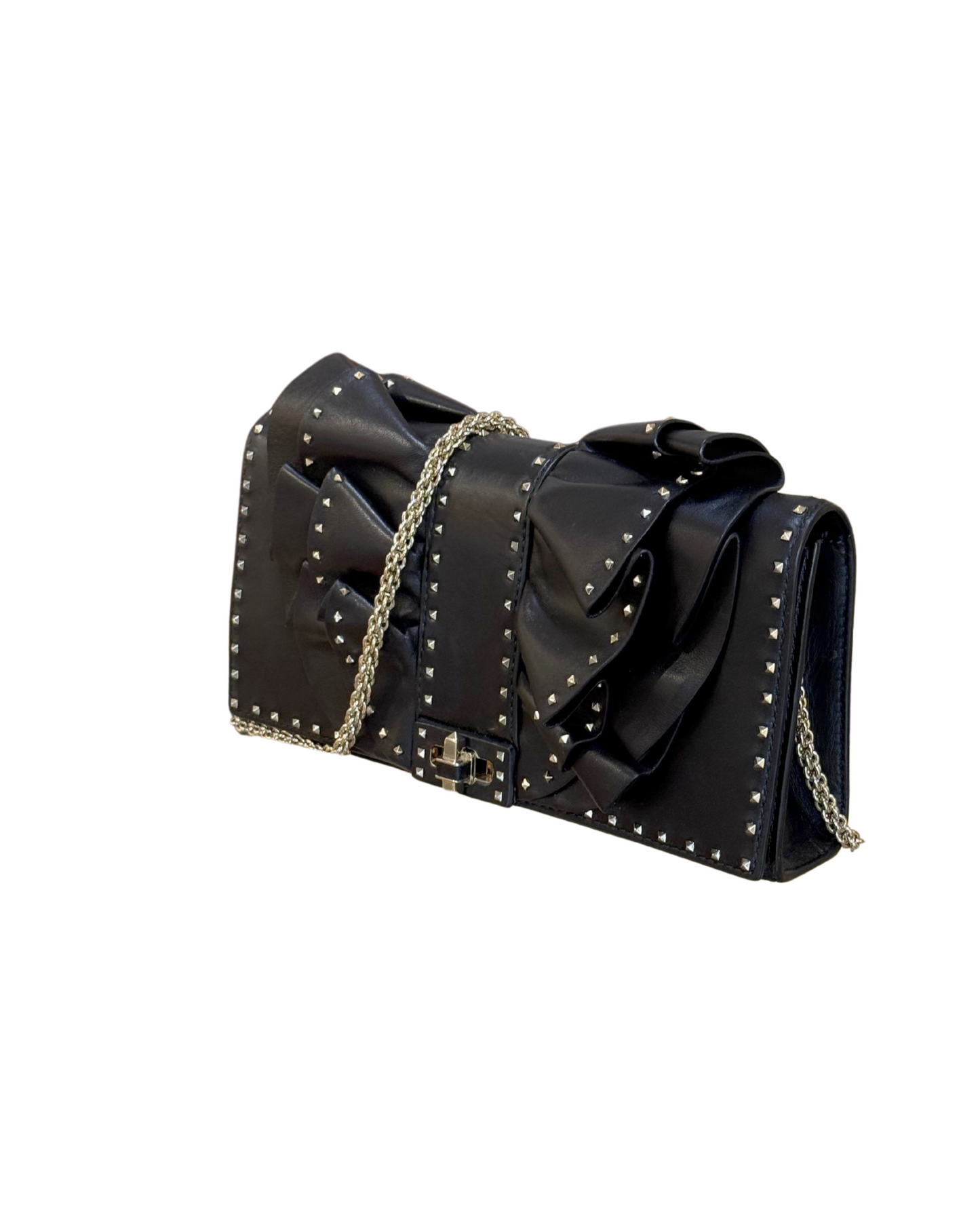 VALENTINO BLACK VERY V RUFFLE NERA