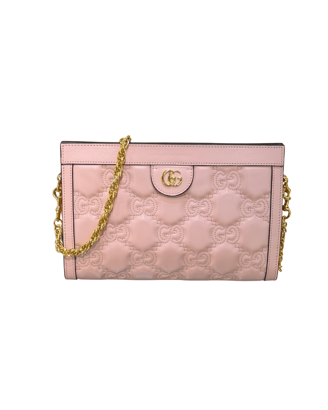 GUCCI PELLE IMPRESSA ROSA CON DUE TRACOLLE