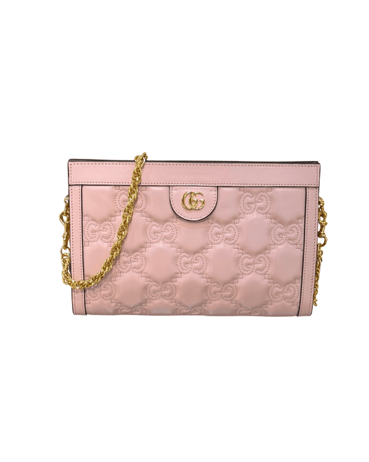 GUCCI PELLE IMPRESSA ROSA CON DUE TRACOLLE