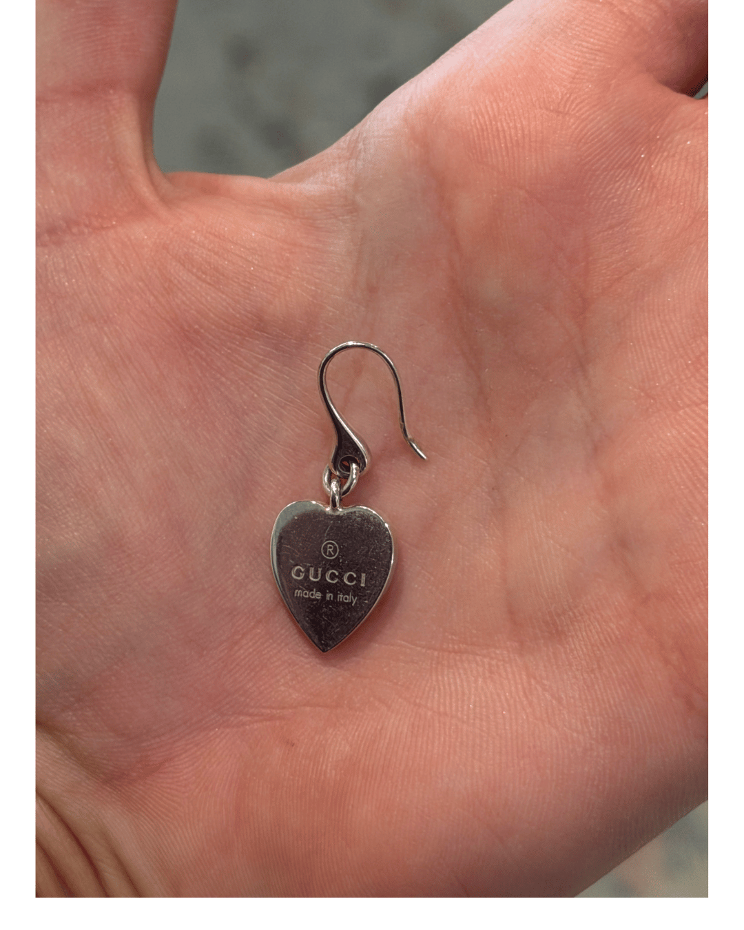 ORECCHINI GUCCI ARGENTO FORMA DI CUORE