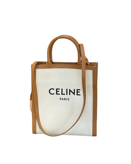 CELINE CABAS IN PELLE E TELA