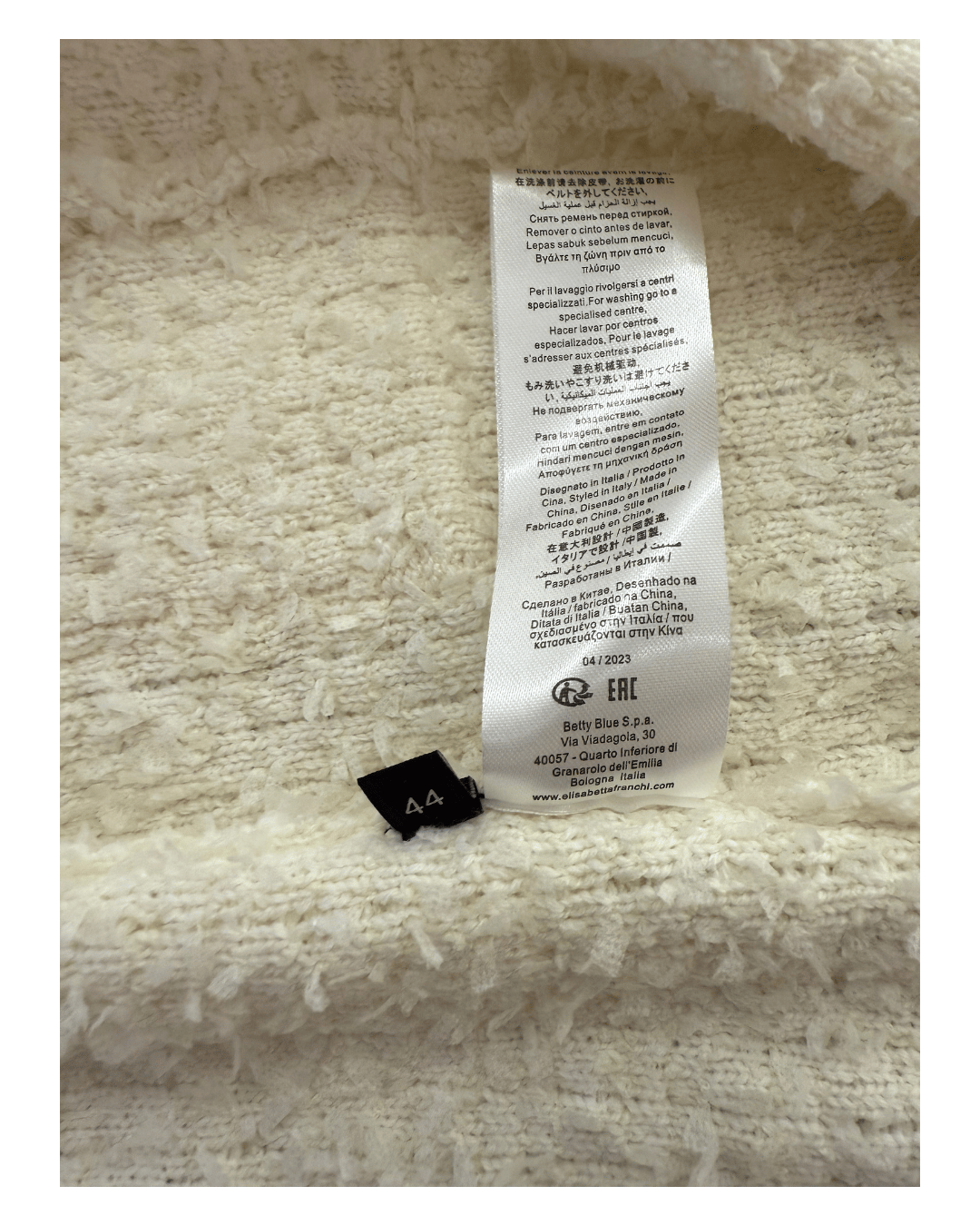 ABITO DOPPIOPETTO PANNA ELISABETTA FRANCHI