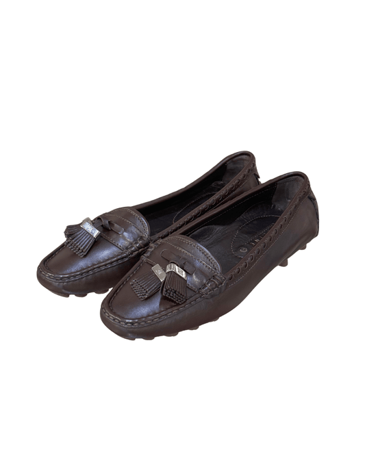 CELINE MOCASSINI PELLE MARRONE Nr37