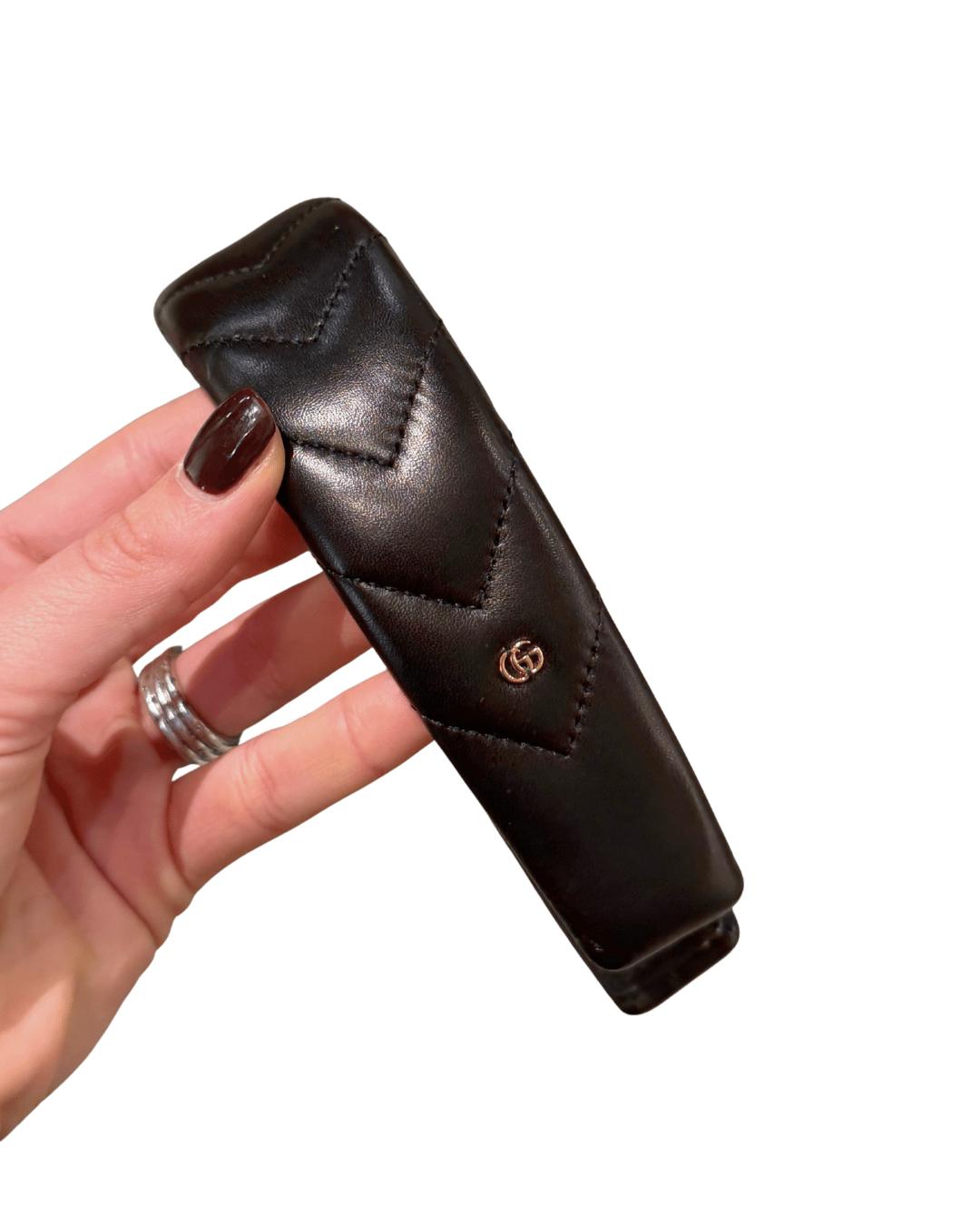 CERCHIETTO GUCCI MARMONT PELLE NERA