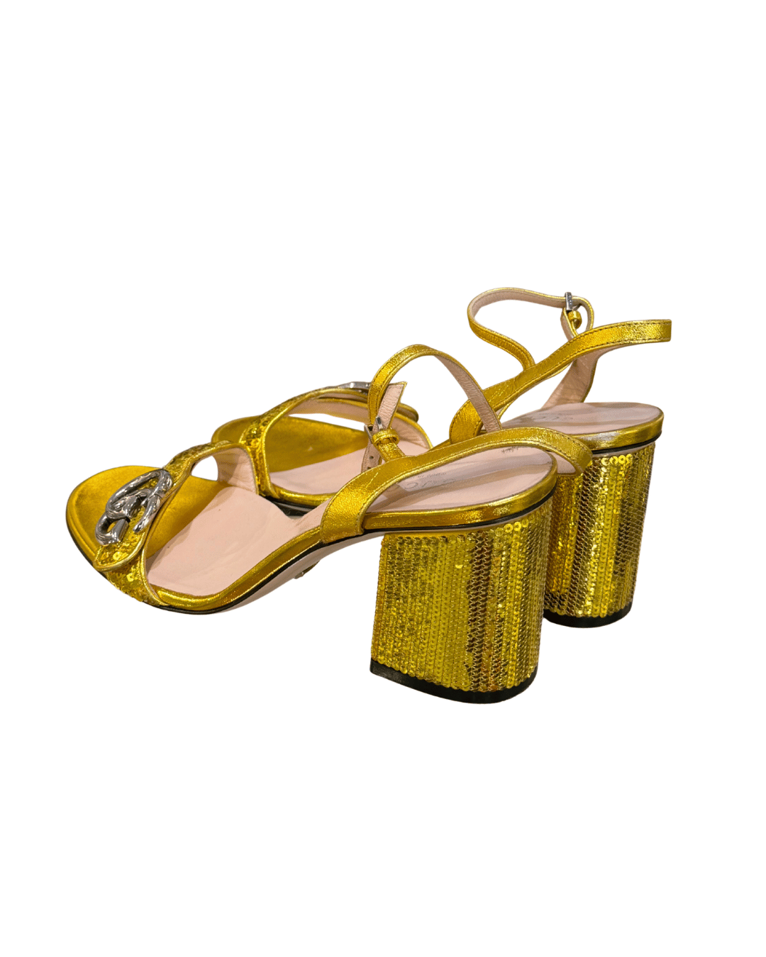 SANDALI GUCCI MARMONT PAILETTES GIALLE Nr 37