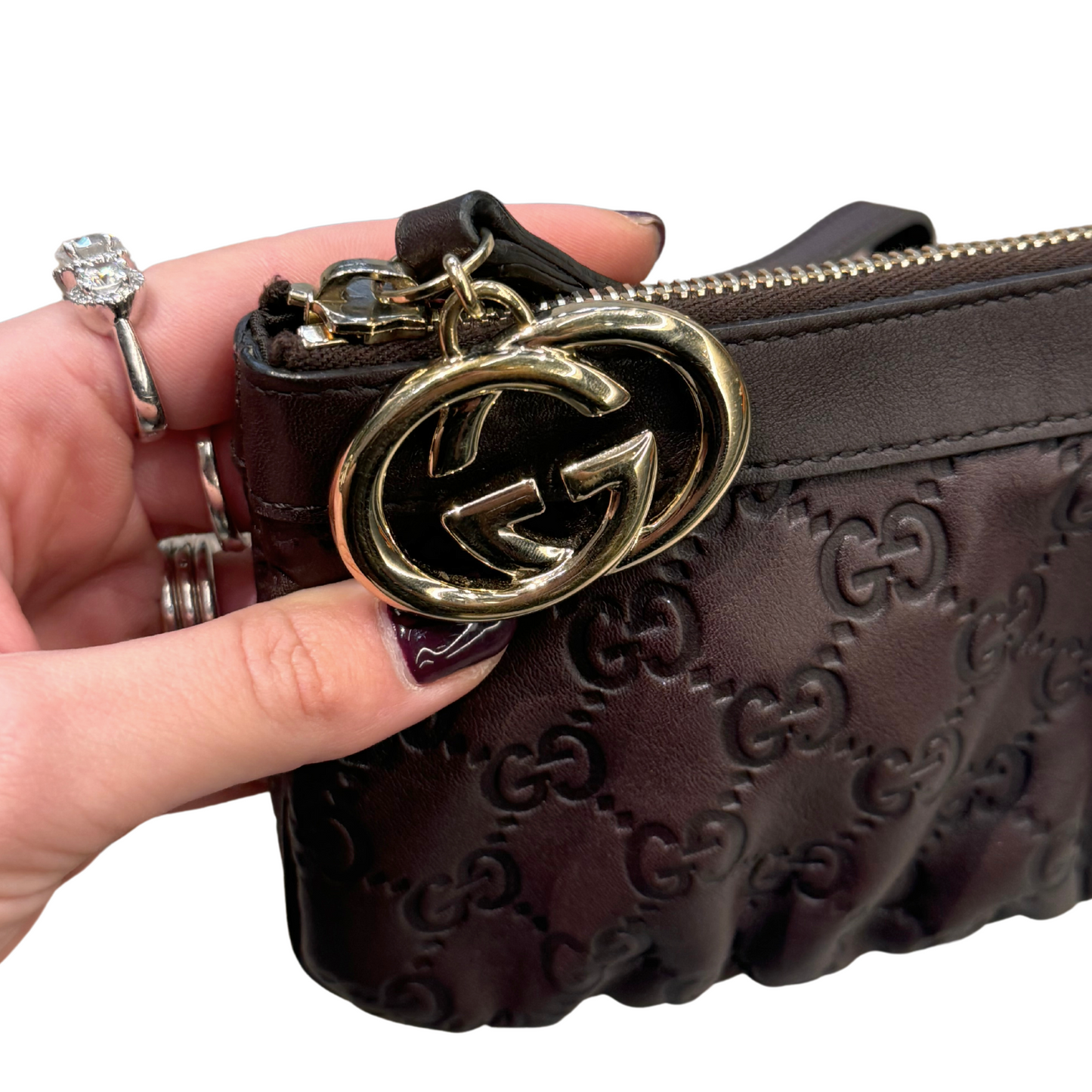 POCHETTE GUCCI COLOR CIOCCOLATO