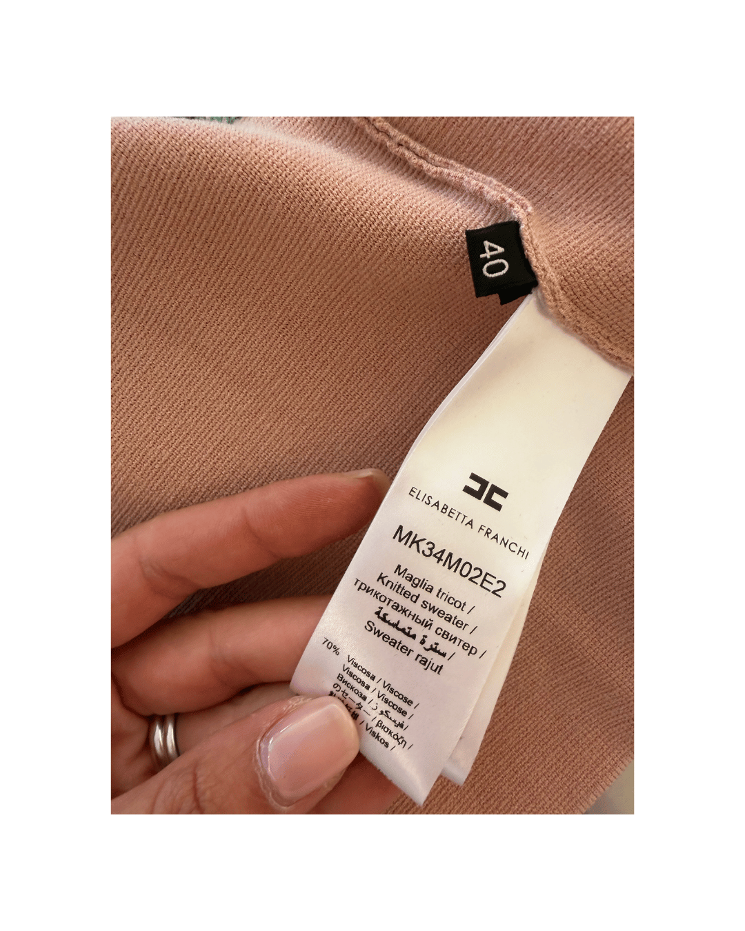 CARDIGAN TRICOLORE ELISABETTA FRANCHI Tg 40