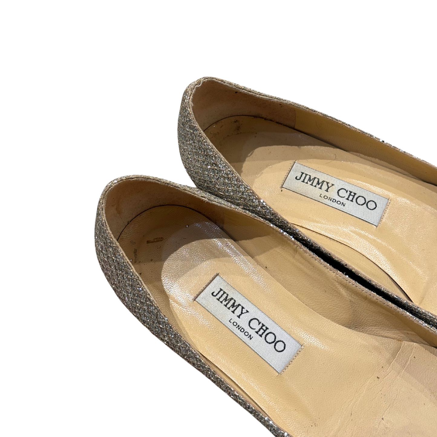 BALLERINE JIMMY CHOO GLITTER ARGENTO