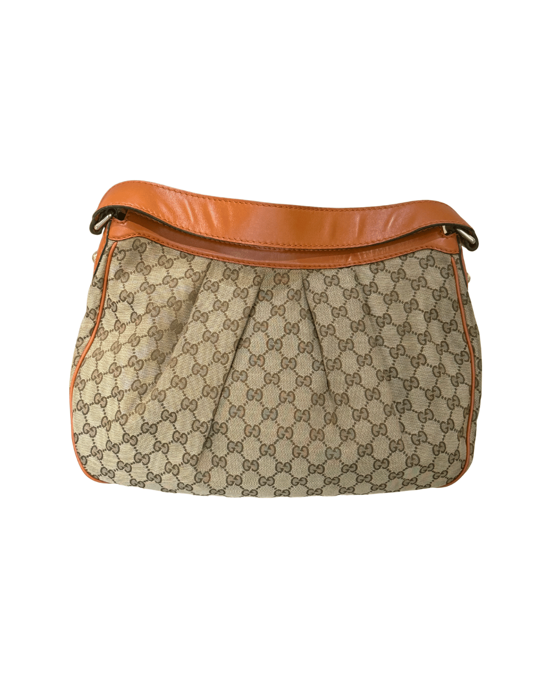 BORSA DI GUCCI GG SUPREME CON RIFINITURE ARANCIONI