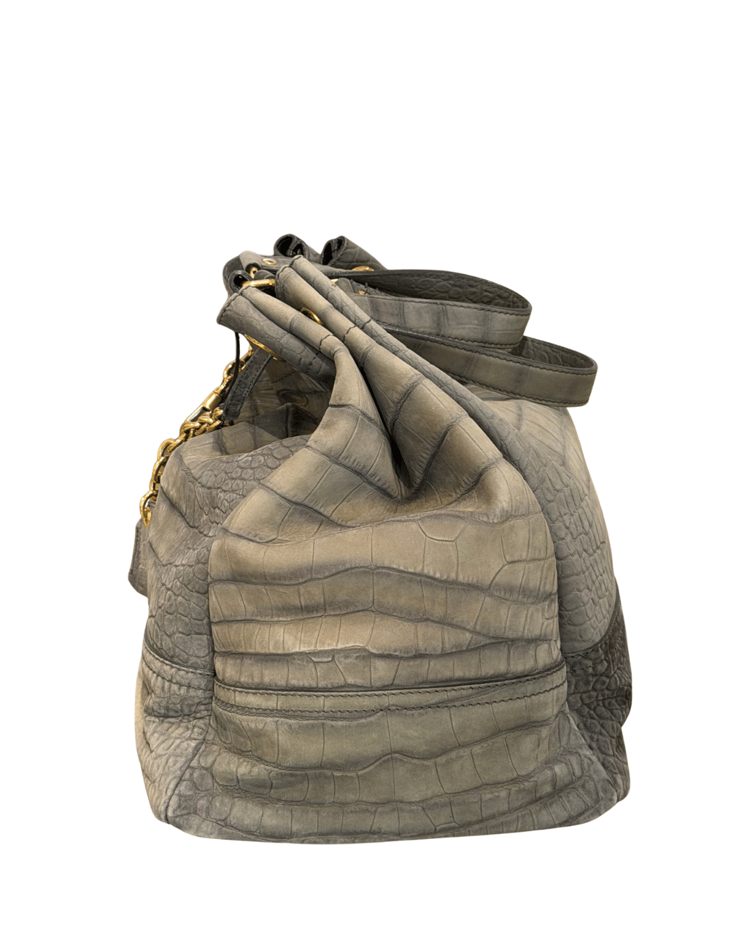 OVERSEAS TOTE YSL STAMPA COCCO GRIGIA