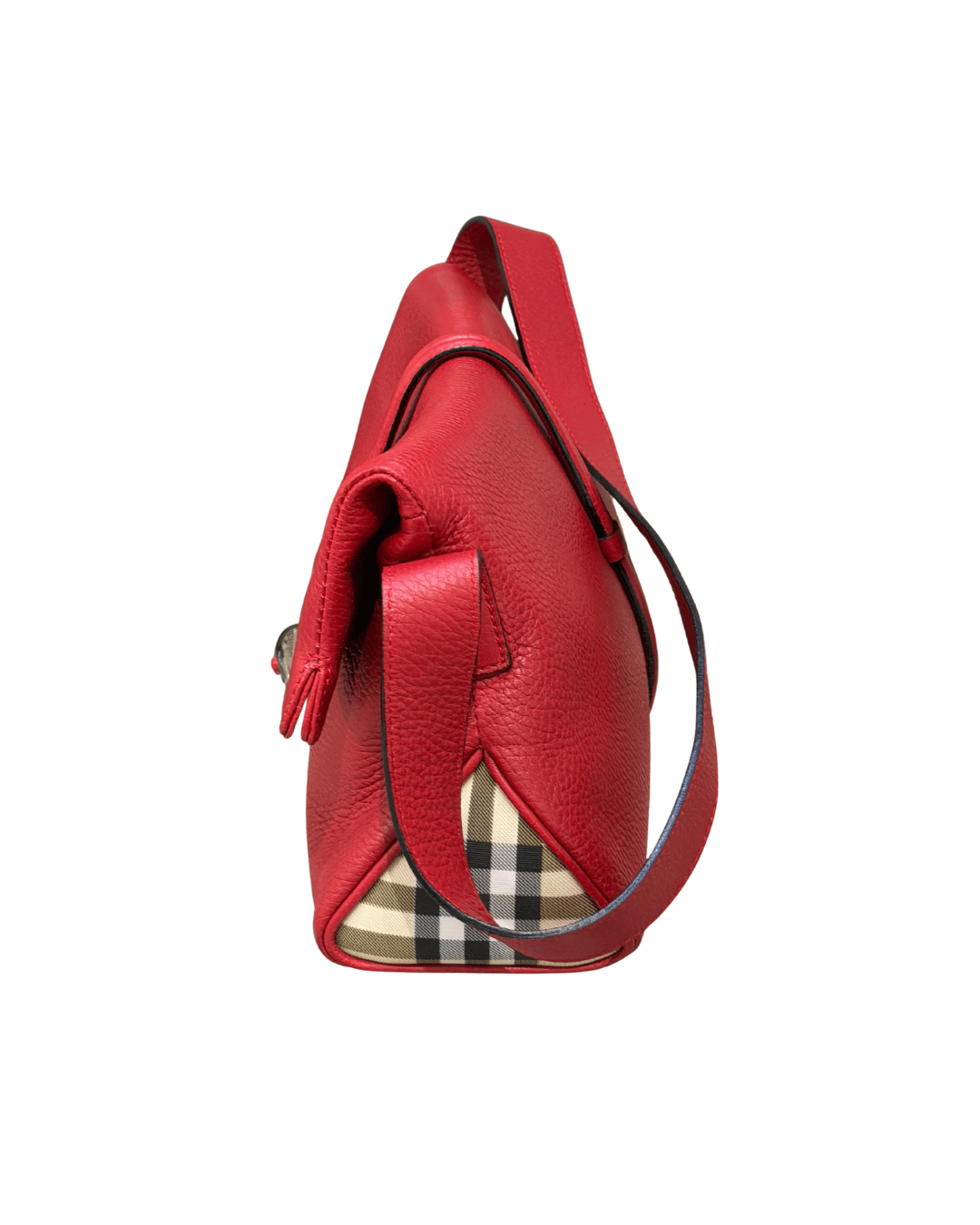 BURBERRY A SPALLA IN PELLE ROSSA