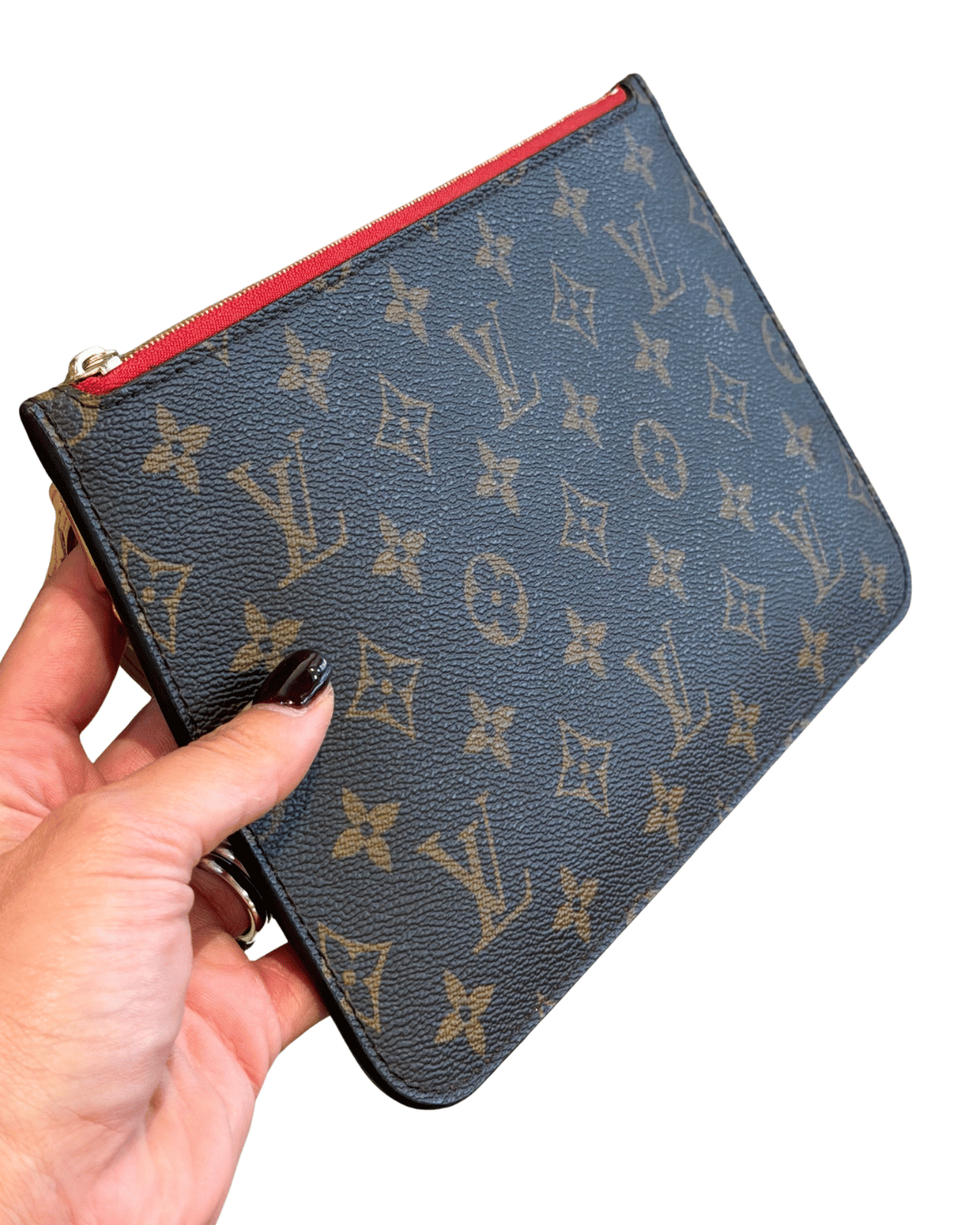 POCHETTE PIATTA MONOGRAM INTERNO ROSSO LOUIS VUITTON