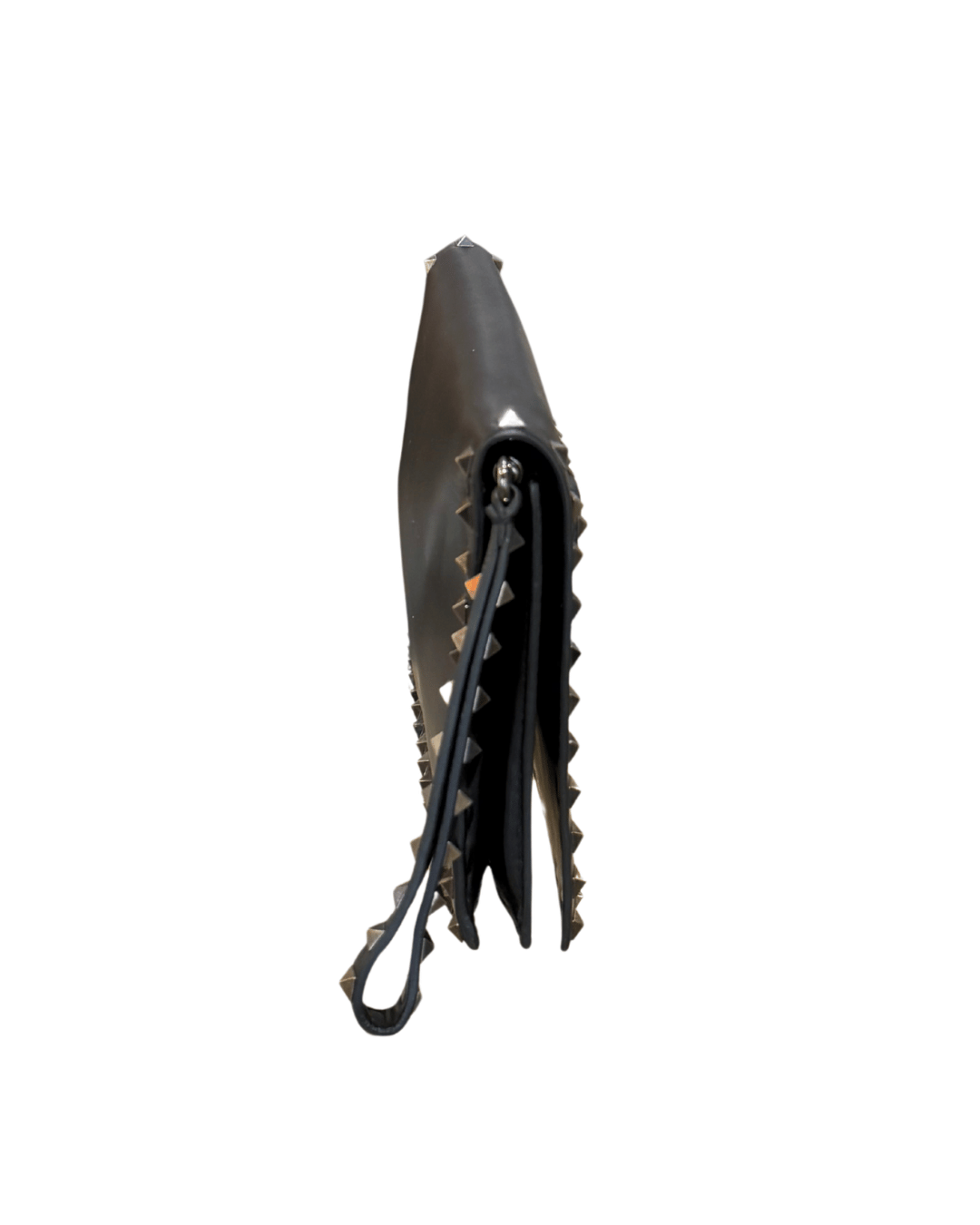 CLUTCH POCHETTE PELLE LISCIA NERA VALENTINO
