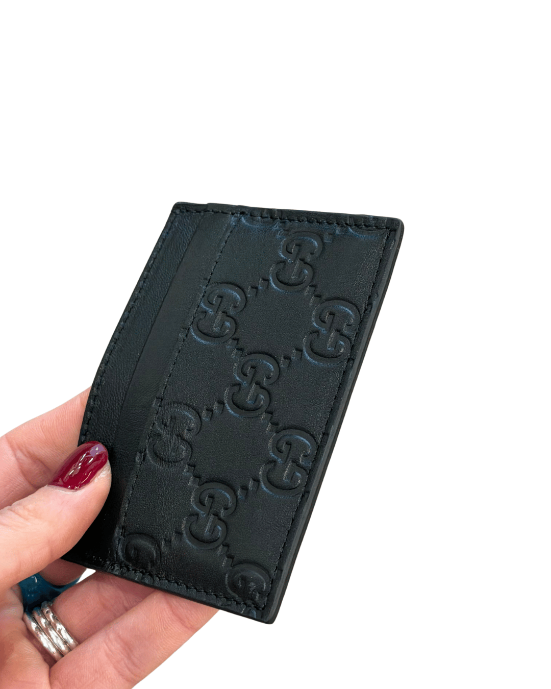 PORTACARTE GUCCI PELLE NERA