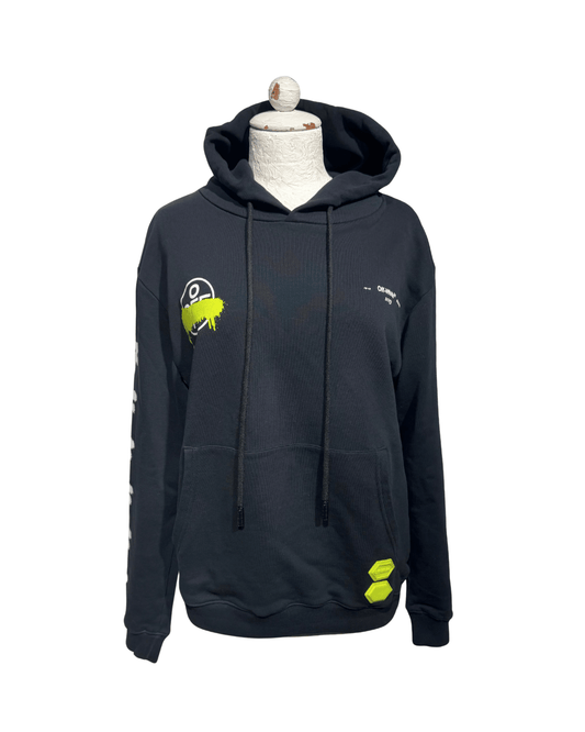 FELPA NERA OFF WHITE "MAIN LABEL"