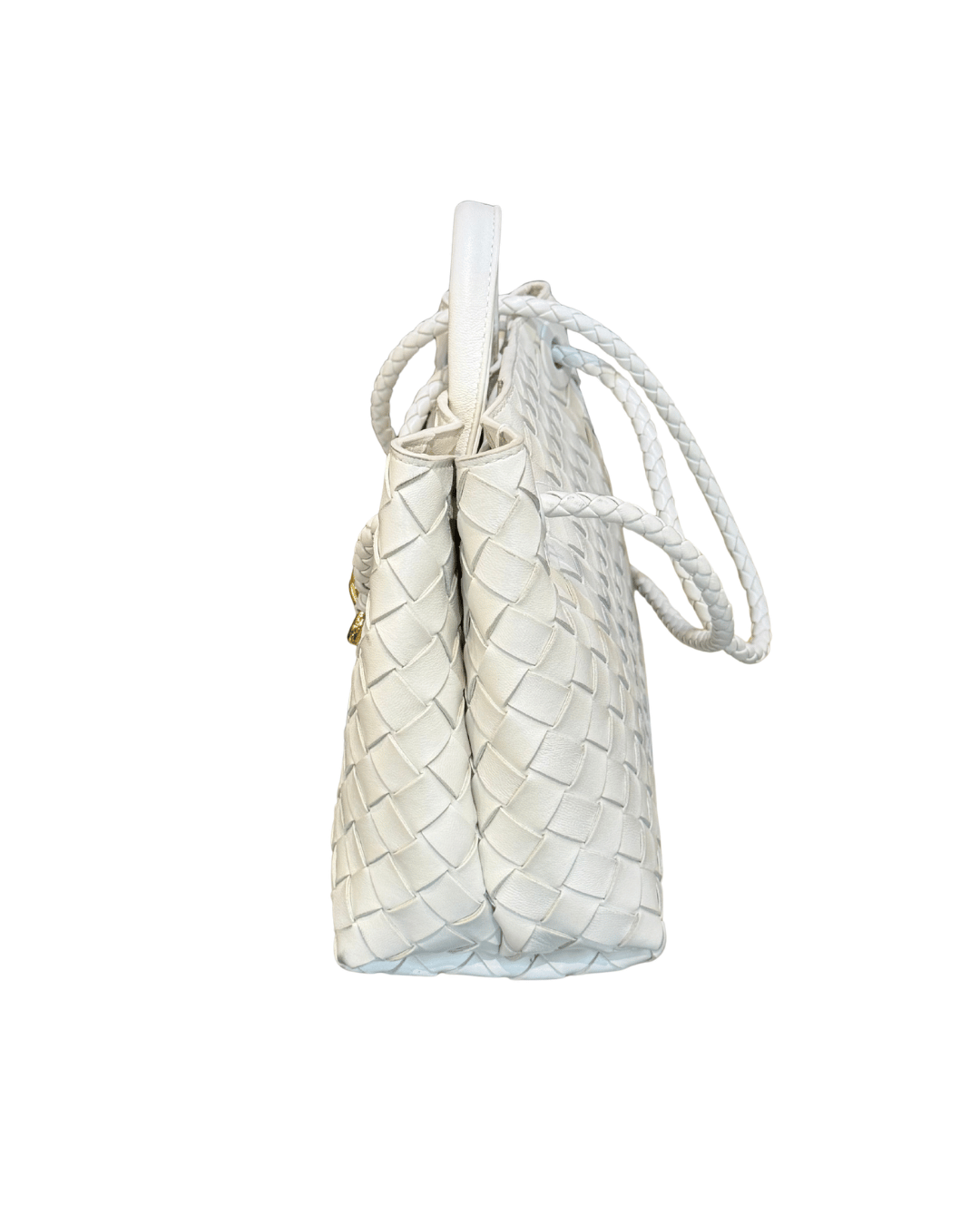 BOTTEGA VENETA ANDIAMO MISURA SMALL BIANCA