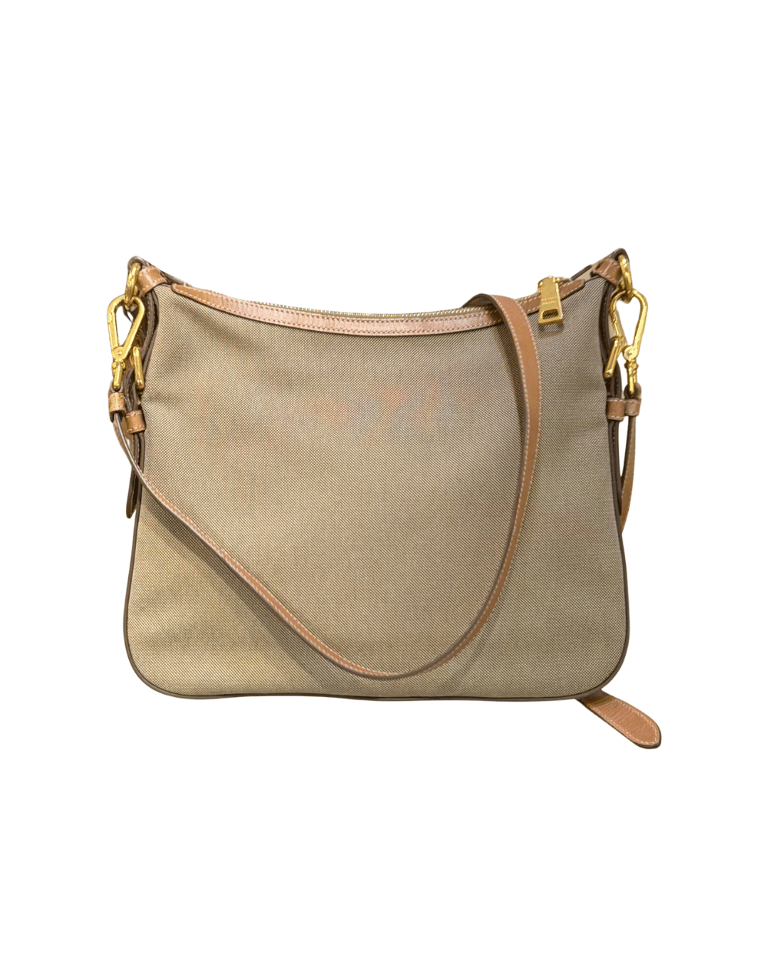 BORSA PRADA TRACOLLA TESSUTO BEIGE