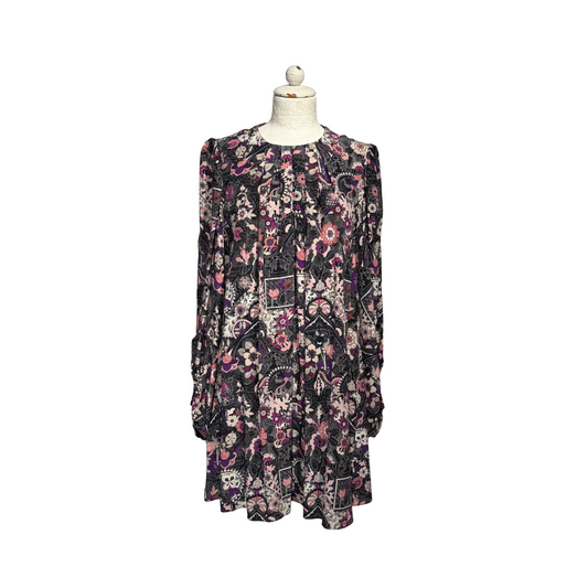 ABITO IN SETA STAMPATA ALEXANDER MCQUEEN