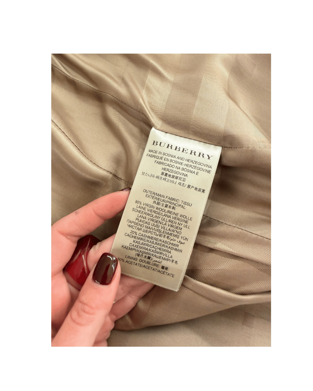 CAPPOTTO BURBERRY BEIGE