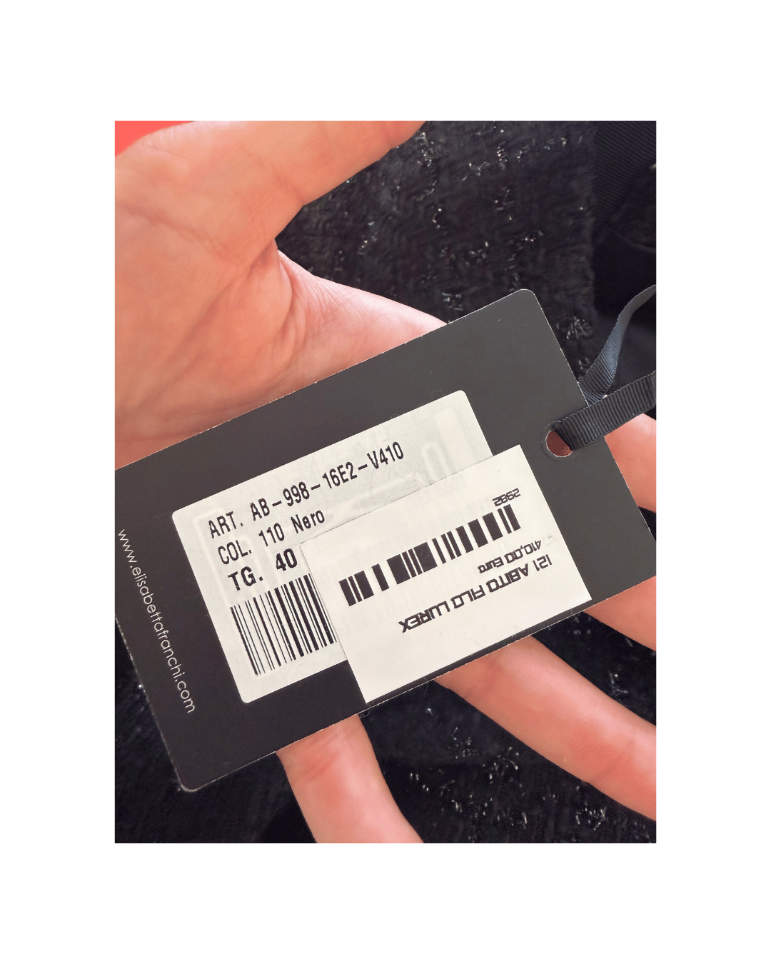 ABITO MIDI TESSUTO BOUCLE NERO ELISABETTA FRANCHI Tg 40