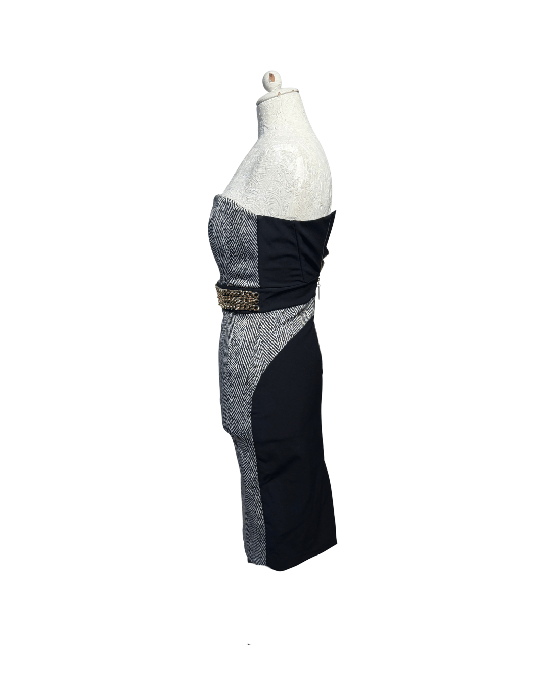 ABITO BUSTIER A SPINA DI PESCE ELISABETTA FRANCHI Tg 44