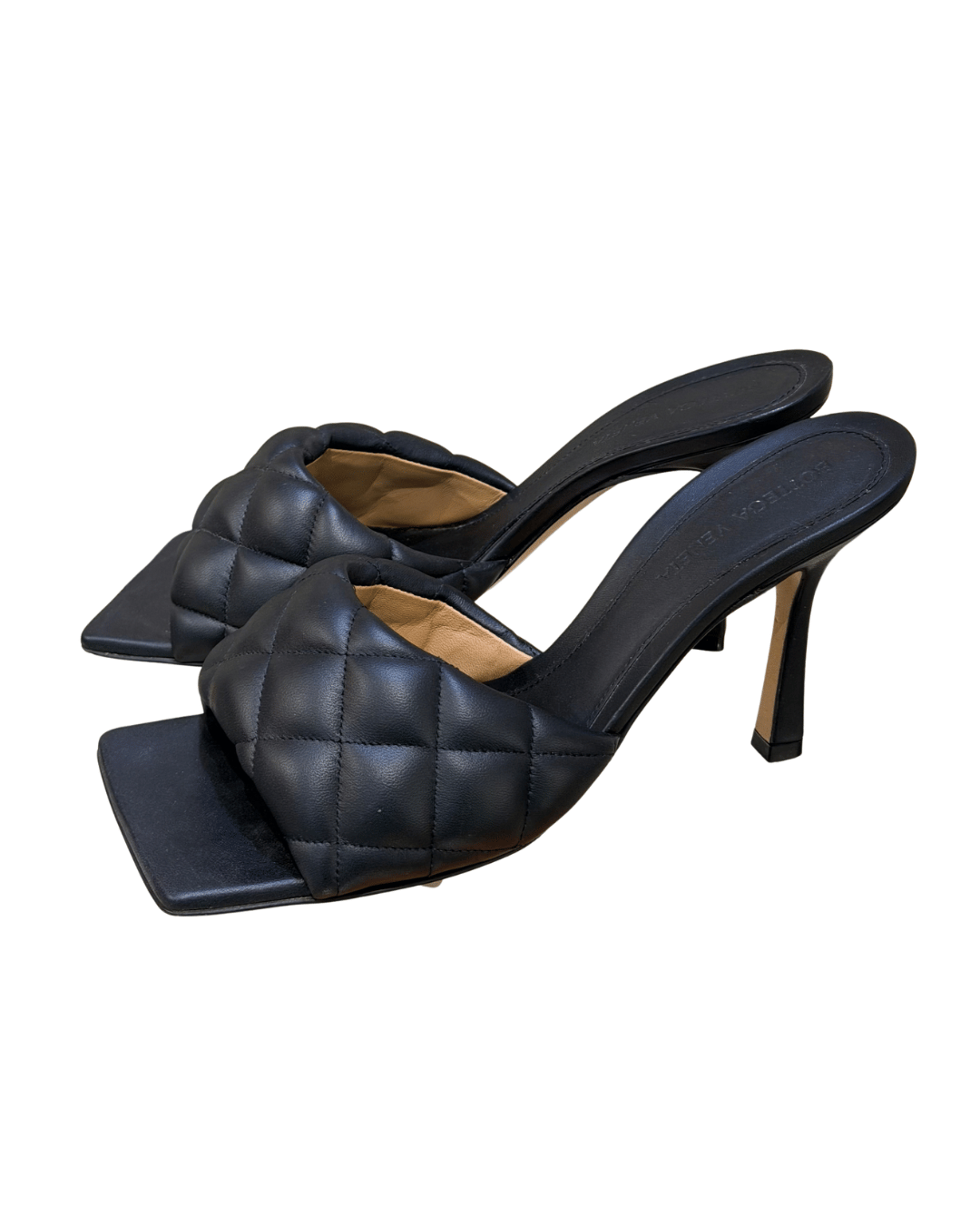 SANDALI PADDED MULES BOTTEGA VENETA NERE Nr 37