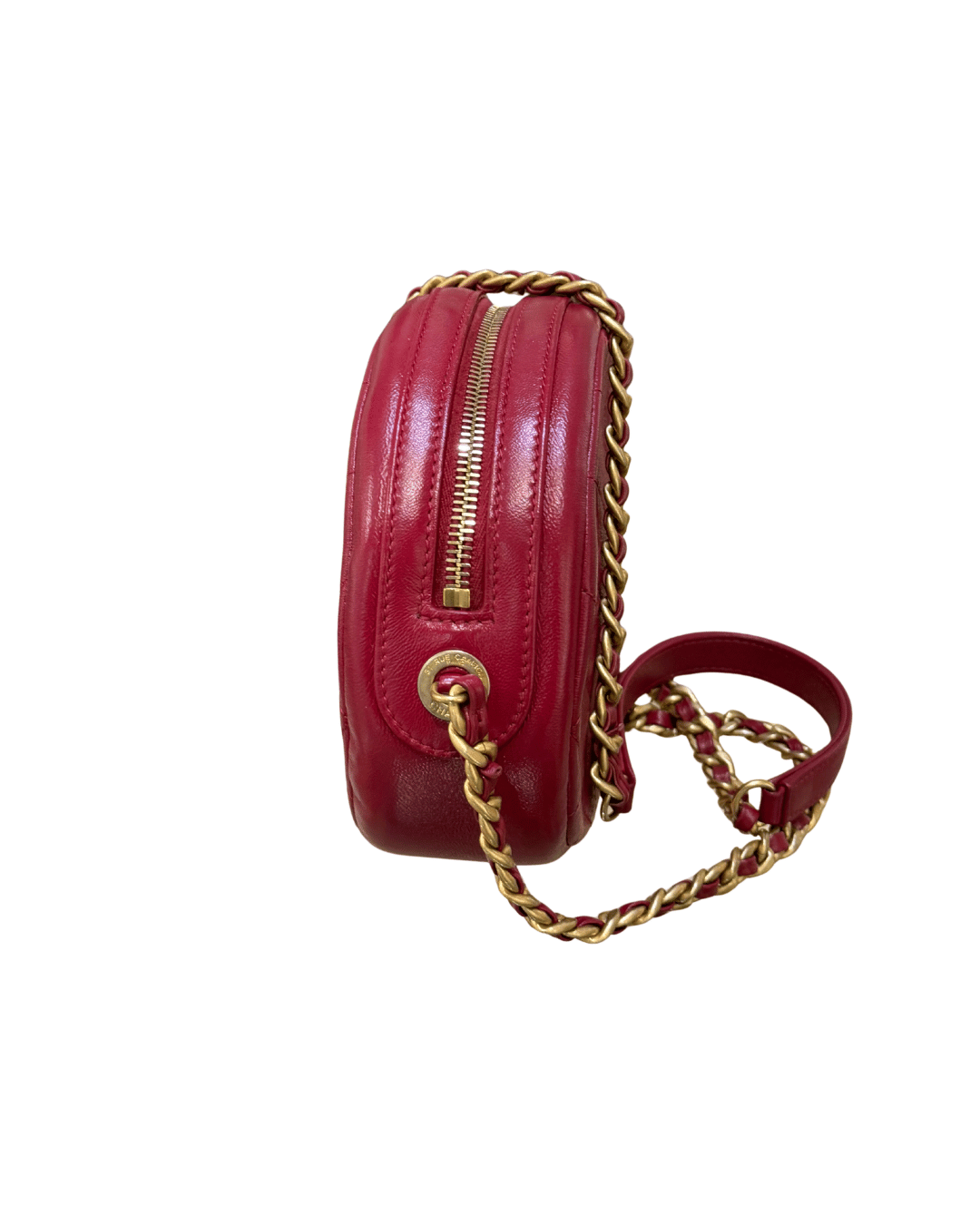 CHANEL ROUND 19 CLUTCH ON CHAIN CILIEGIA