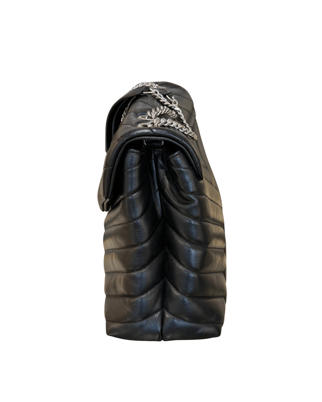 LOULOU MEDIA NERA YSL HARDWARE ARGENTO