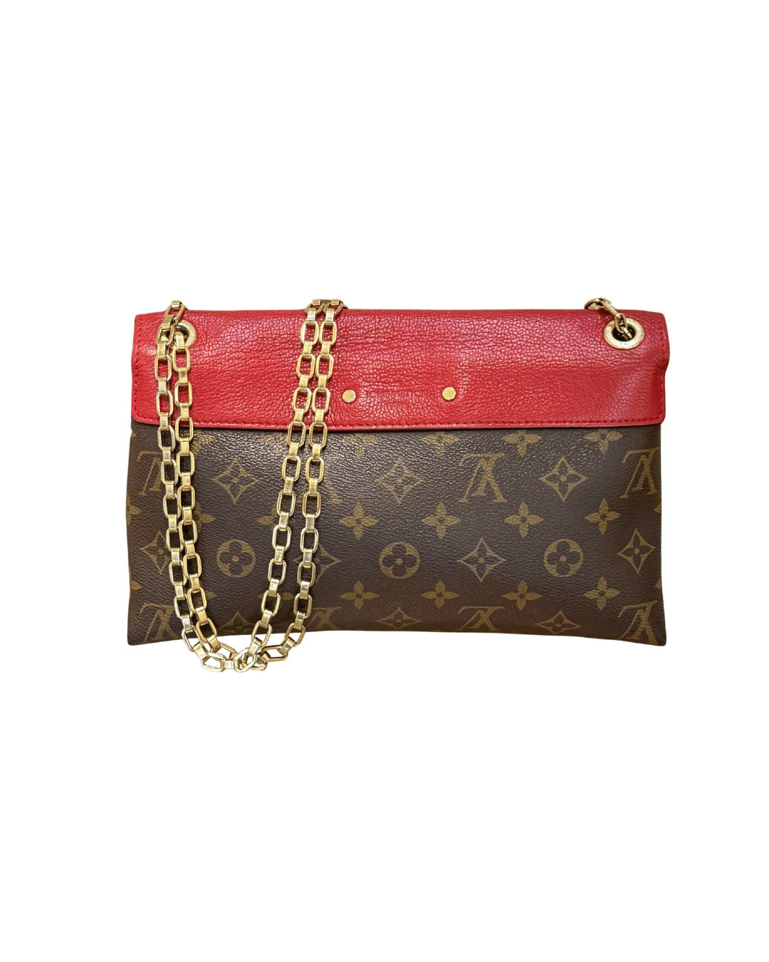 POCHETTE PALLAS CHAIN RIFINITURE ROSSE LOUIS VUITTON