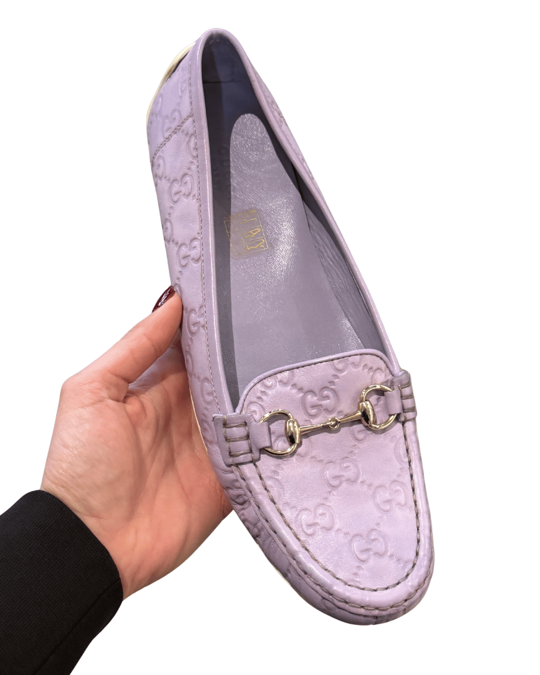 MOCASSINI GUCCI HORSEBIT PELLE LILLA Nr 40