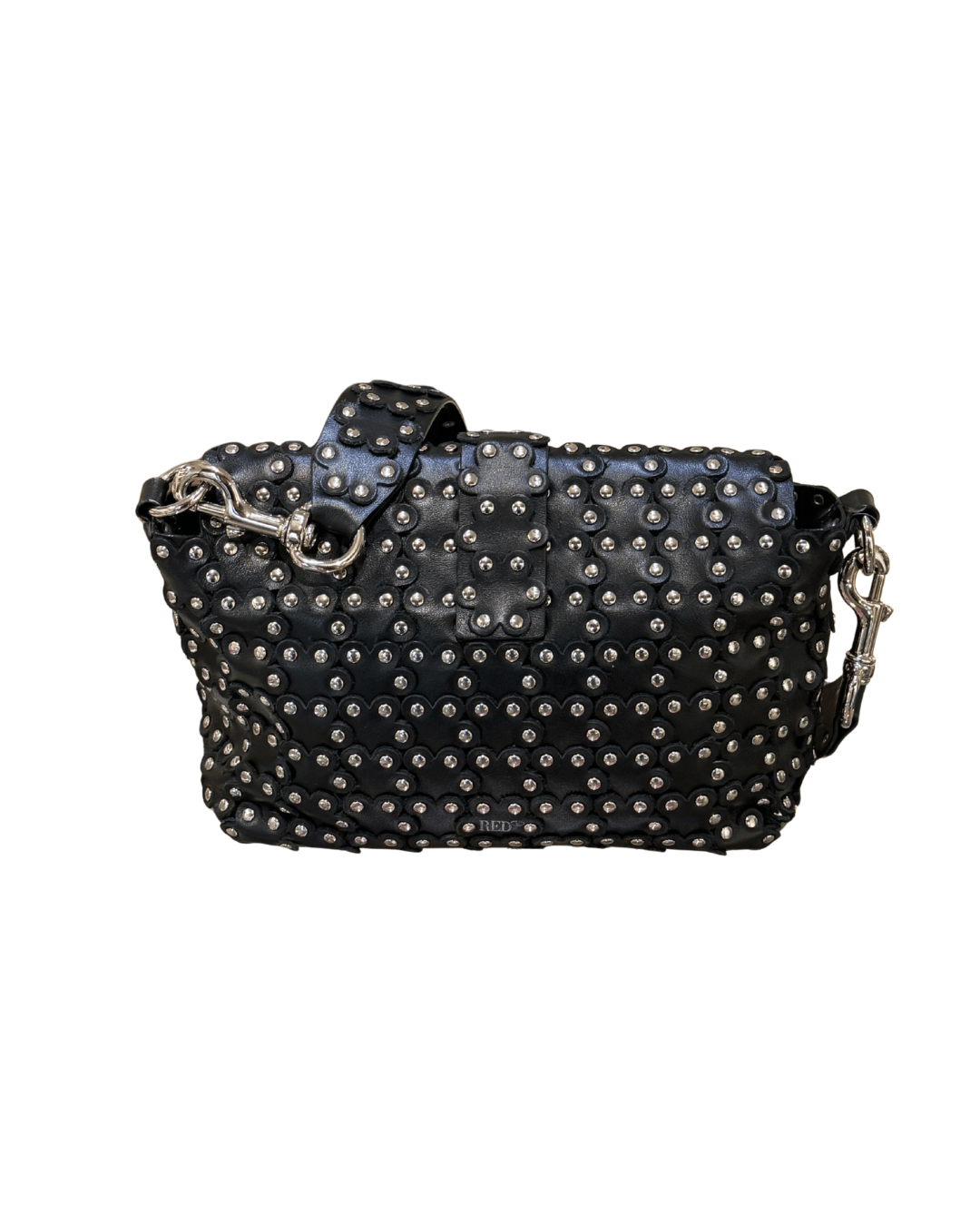 BORSA RED VALENTINO NERA CON BORCHIE