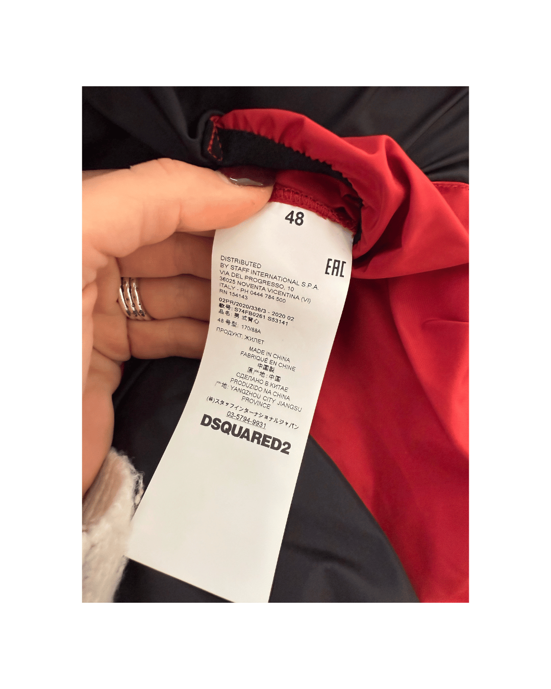 GILET DSQUARED2 ROSSO