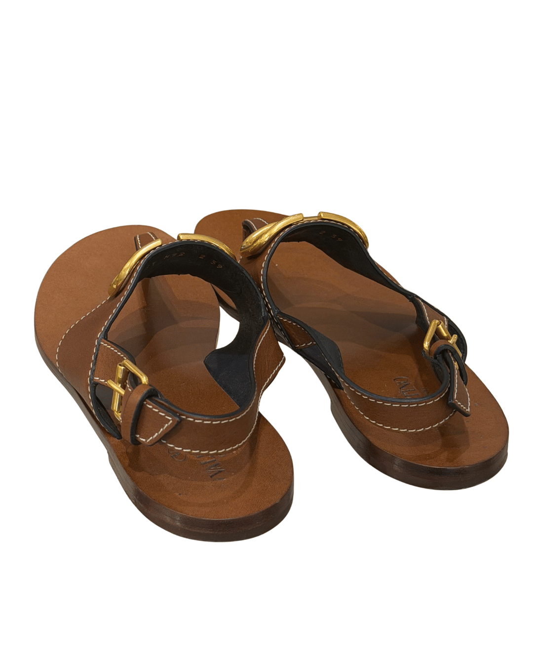 SANDALI INFRADITO VALENTINO PELLE COLOR CUOIO