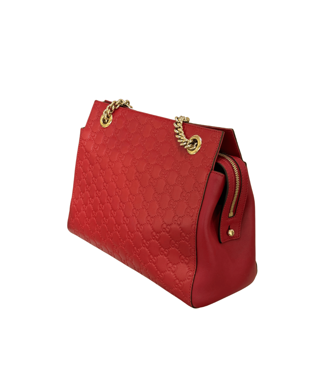 BORSA GUCCI GUCCISSIMA ROSSA MANICI DORATI