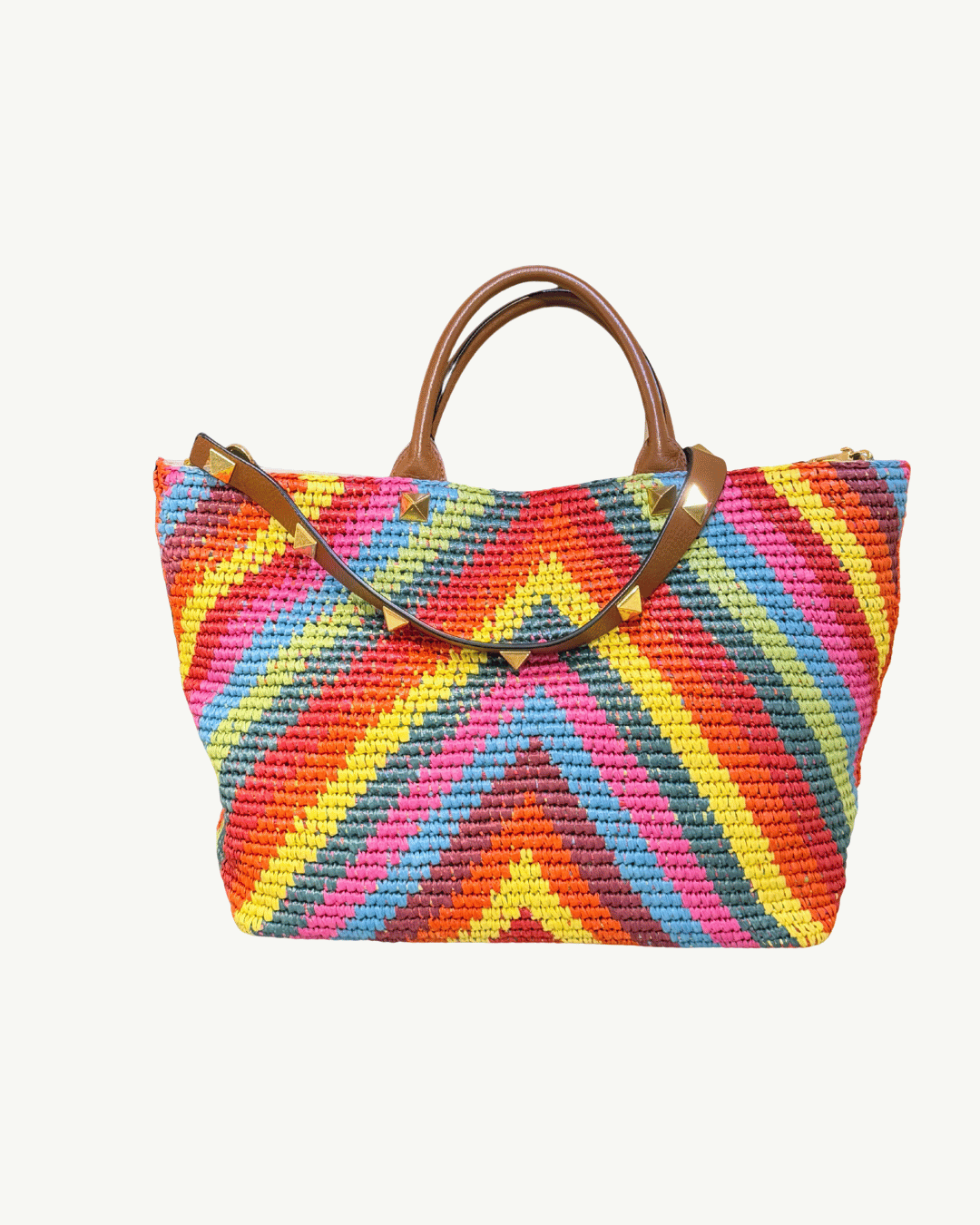 SHOPPER VALENTINO RAFFIA MULTICOLOR