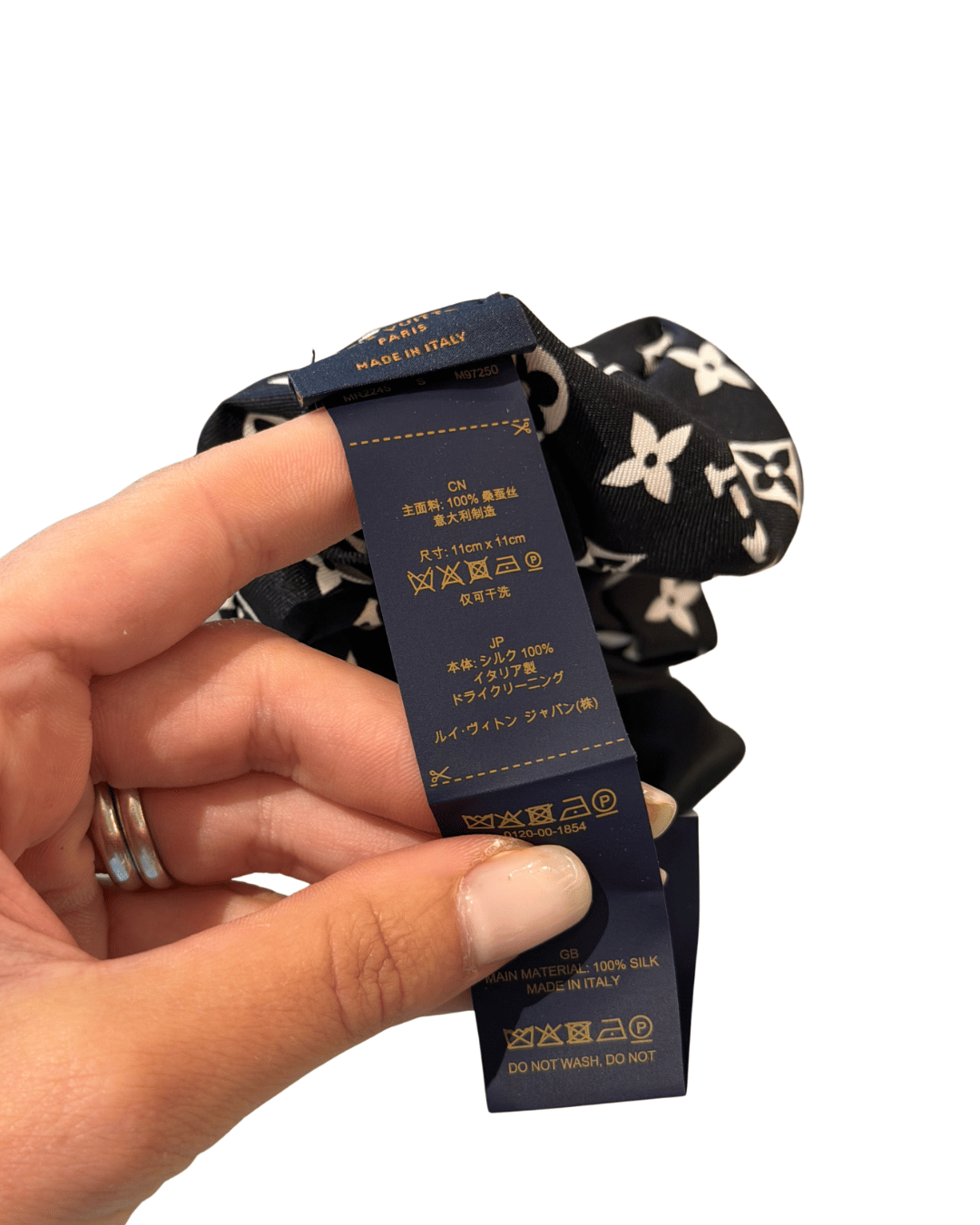 ELASTICO CAPELLI LOUIS VUITTON BIANCO E NERO