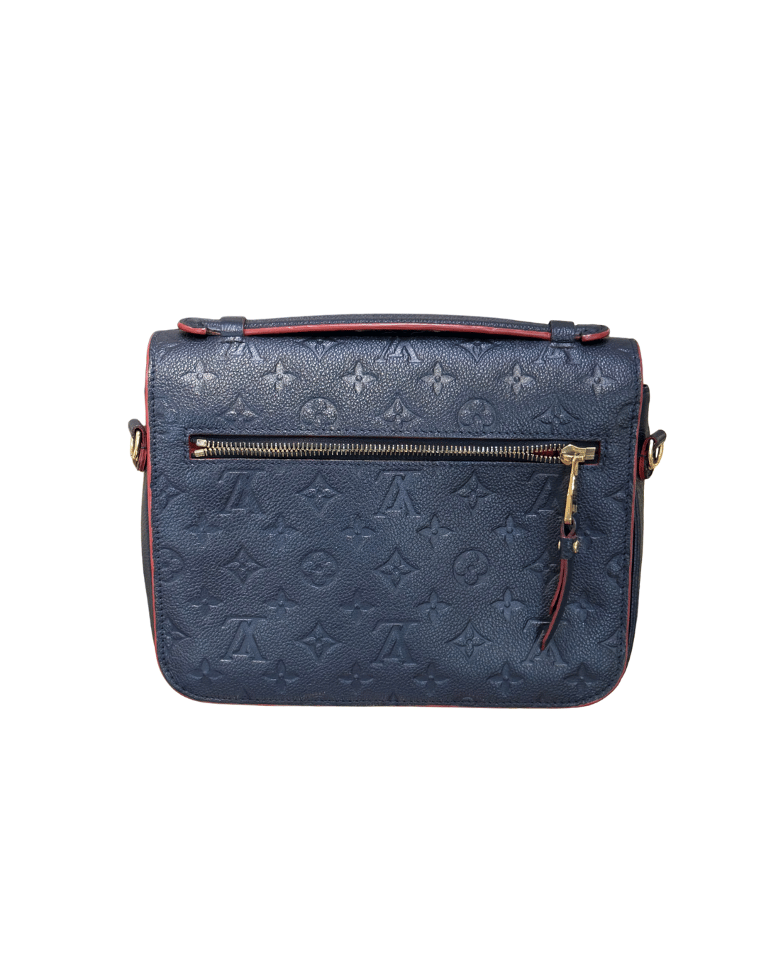 METIS PELLE BLU RIFINITURE ROSSE