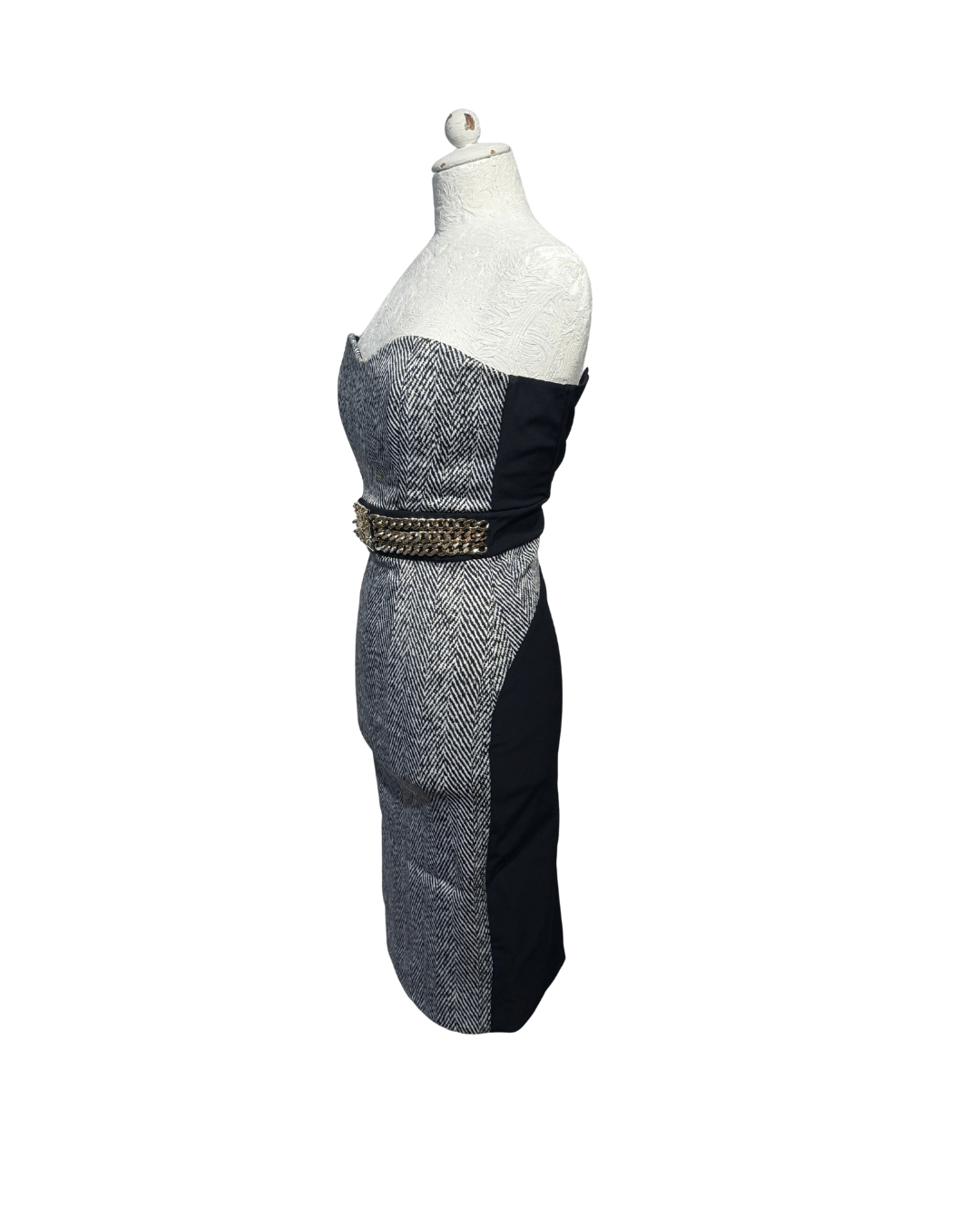 ABITO BUSTIER A SPINA DI PESCE ELISABETTA FRANCHI Tg 44