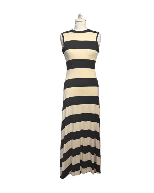 ABITO SMANICATO A RIGHE BICOLOR Tg XS