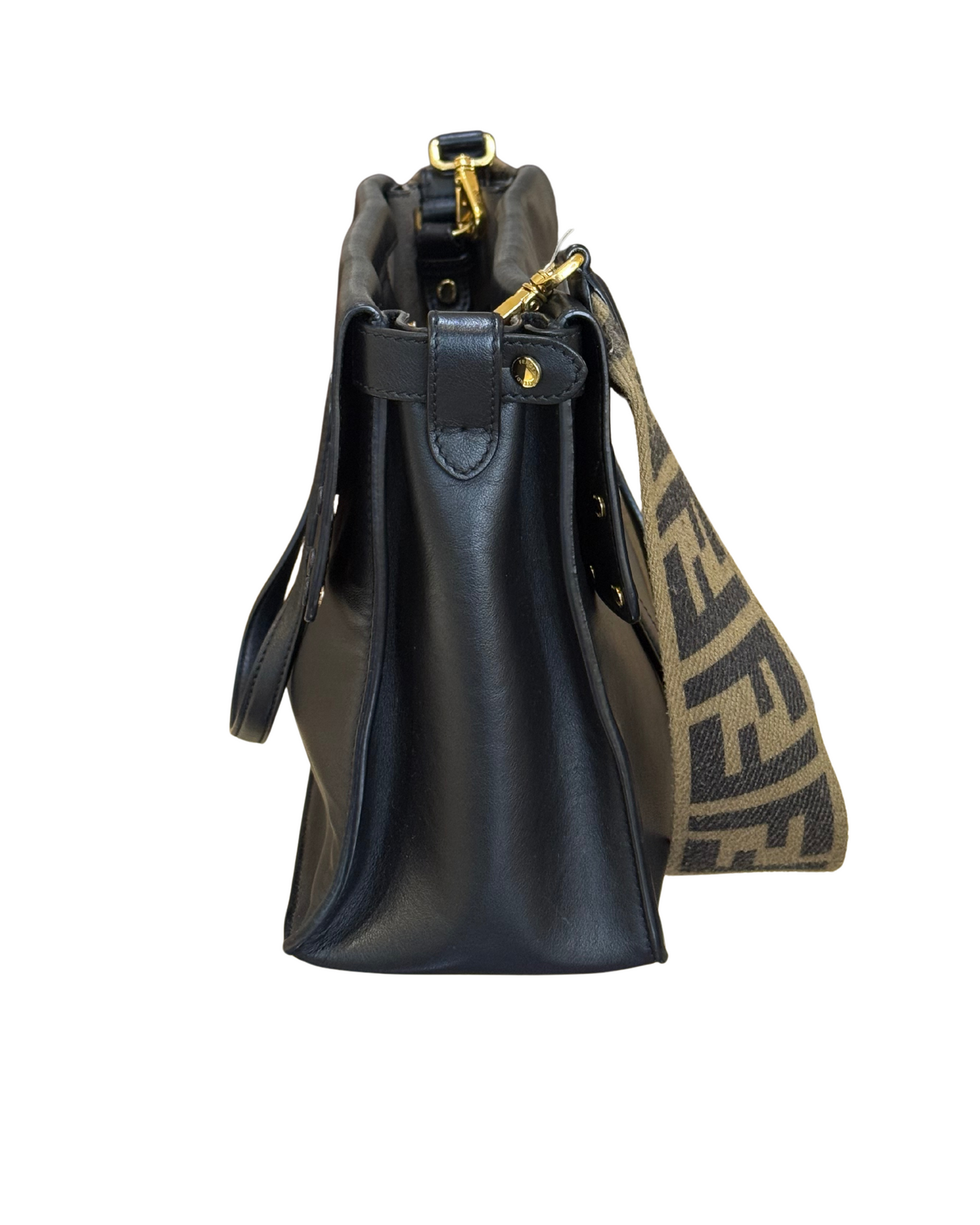 FENDI FLIP NERA DOPPIA TRACOLLA