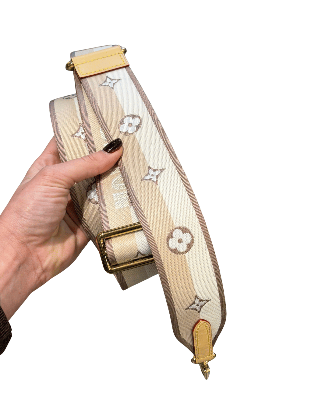 TRACOLLA LOUIS VUITTON TESSUTO JACQUARD BEIGE