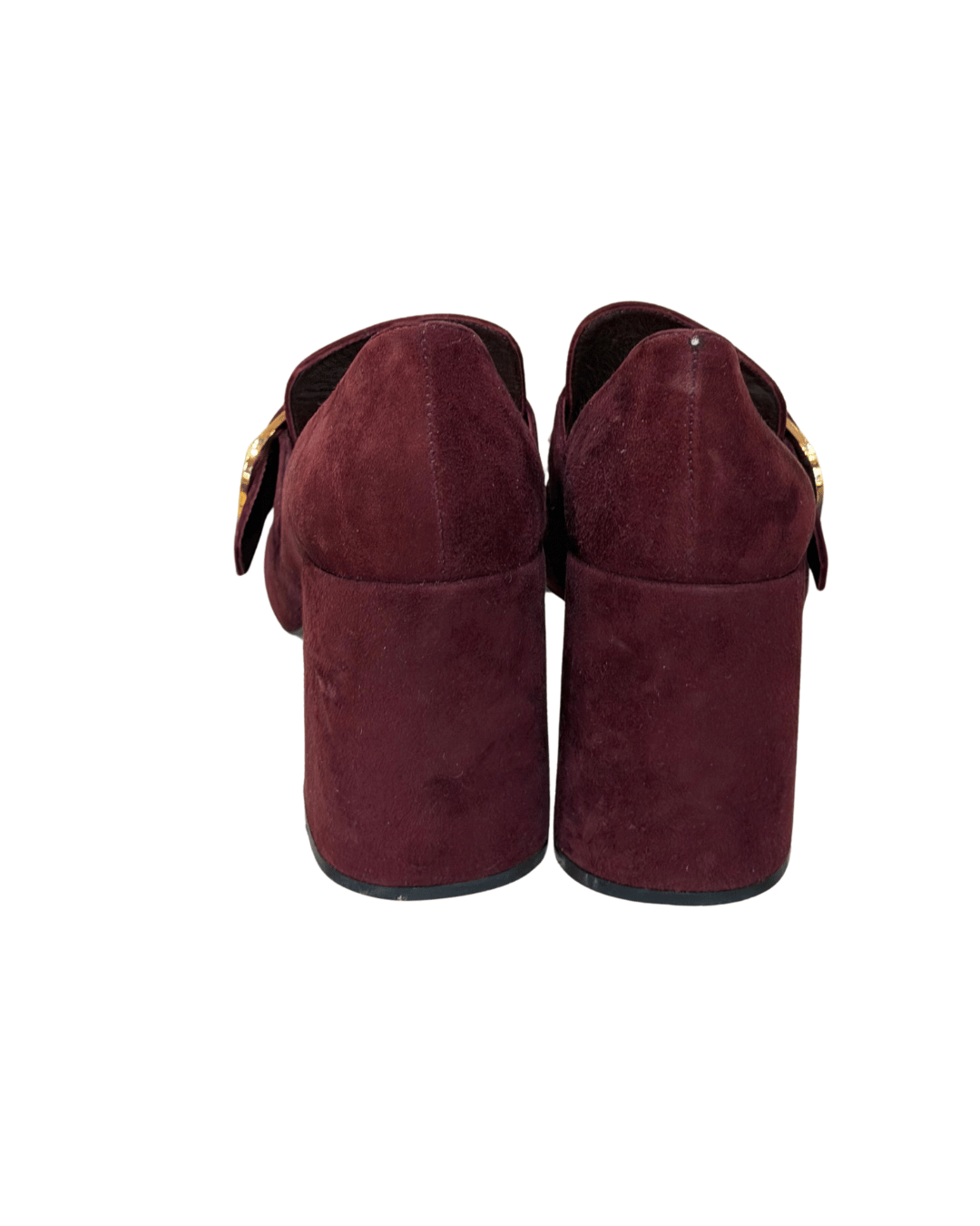 DECOLLETE PRADA CAMOSCIO BORDEAUX CON FRANGE Nr 37