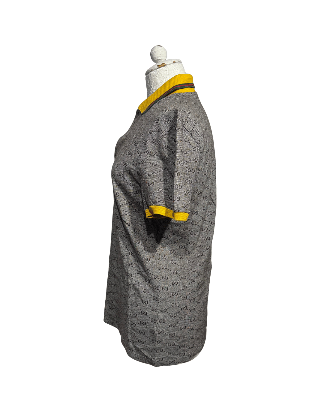 POLO GUCCI GRIGIA COLLETTO OCRA